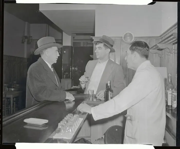 Framed Print : Men Talking at Bar Framed Print : Men Talking at Bar