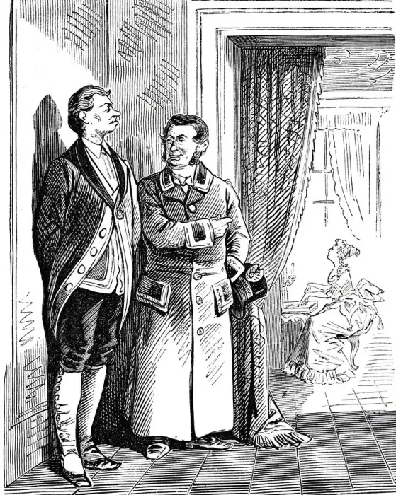 Framed Print : Two men talking about the style of a piano playing woman Framed Print : Two men talking about the style of a piano playing woman