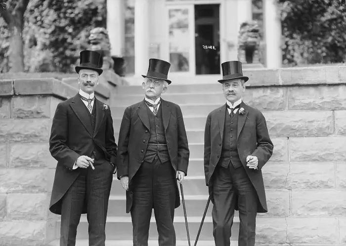 Framed Print : Men in TopHats and Tails