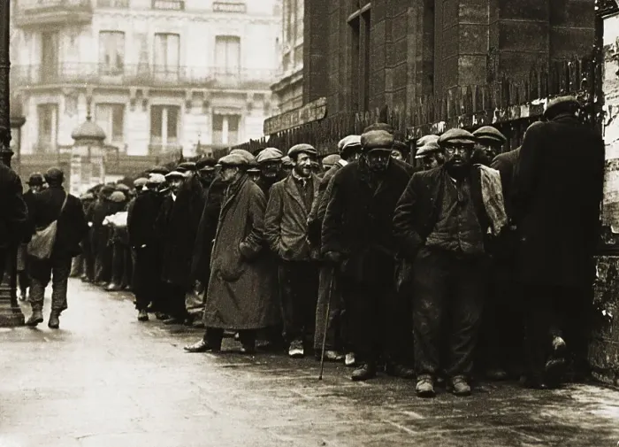 Framed Print : Men Waiting for Bread Framed Print : Men Waiting for Bread