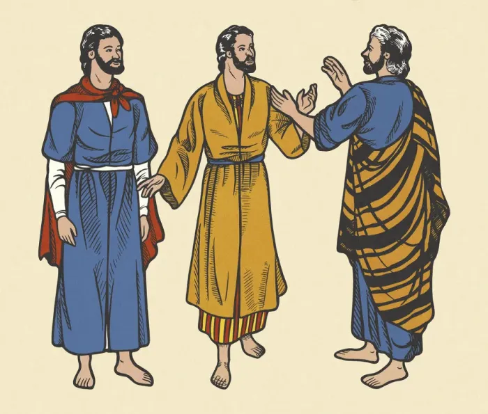Framed Print : Three Men Wearing Robes Framed Print : Three Men Wearing Robes