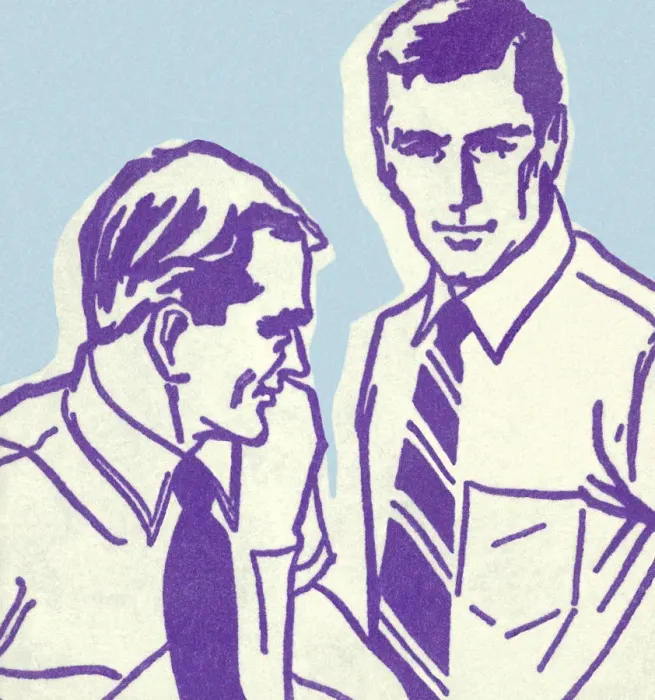 Framed Print : Two Men Wearing Ties Framed Print : Two Men Wearing Ties