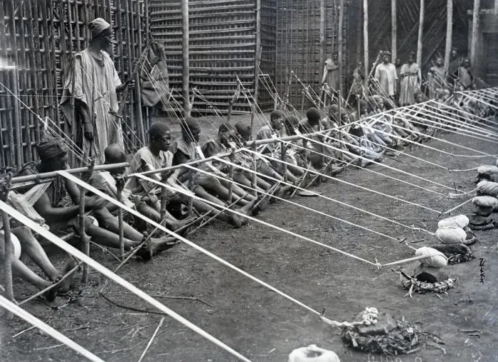 Framed Print : Men Weaving Using Handlooms Framed Print : Men Weaving Using Handlooms