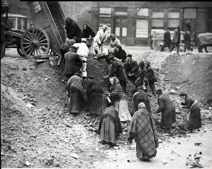 Framed Print : Men And Women Digging For Own Coal Framed Print : Men And Women Digging For Own Coal