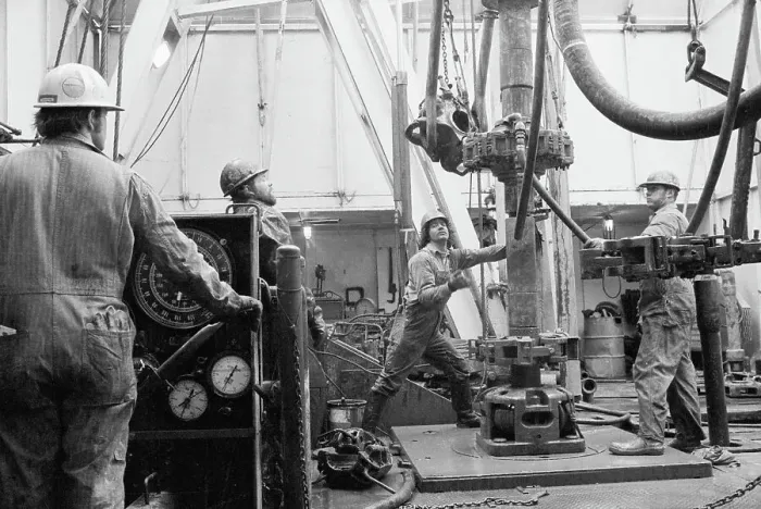 Framed Print : Men At Work On Drilling Rig Framed Print : Men At Work On Drilling Rig