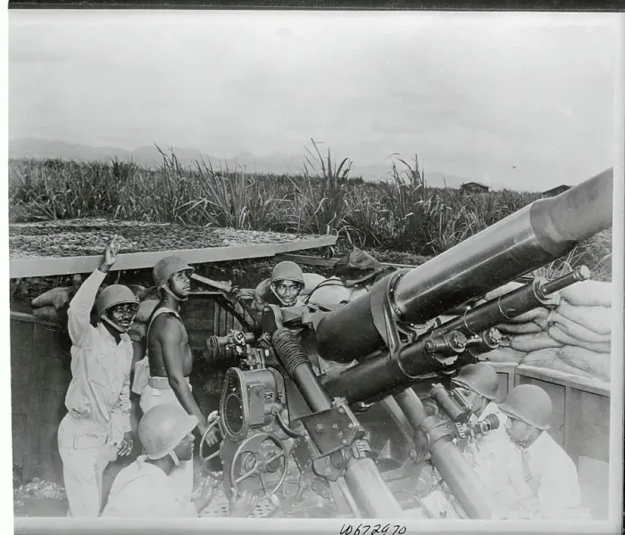 Framed Print : Men Working Antiaircraft Gun Framed Print : Men Working Antiaircraft Gun