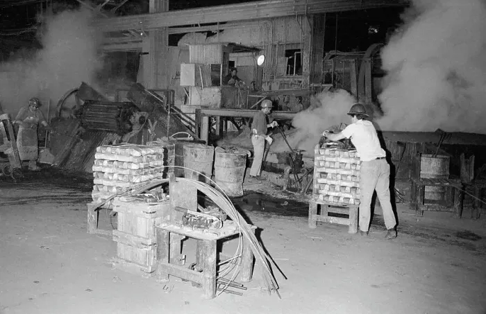 Framed Print : Men Working in Copper Mine Framed Print : Men Working in Copper Mine