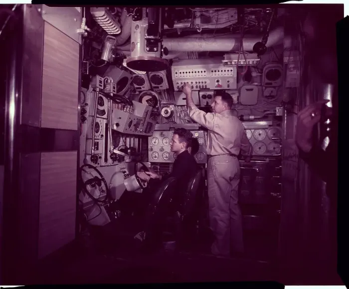 Framed Print : Men Working in Interior of Submarine Framed Print : Men Working in Interior of Submarine