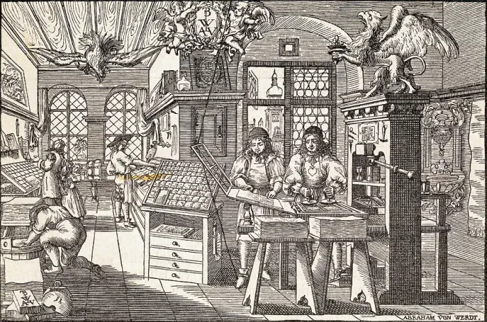 Framed Print : Men Working in Printing Press Production Framed Print : Men Working in Printing Press Production