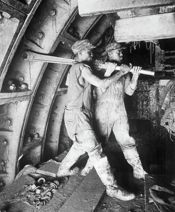 Framed Print : Men Working On Tunnel Framed Print : Men Working On Tunnel