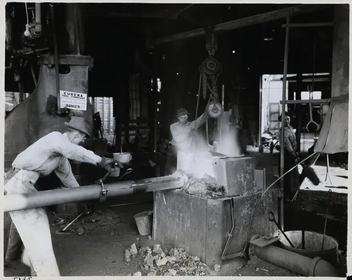 Framed Print : Men Working, Welding A Drill Head Framed Print : Men Working, Welding A Drill Head