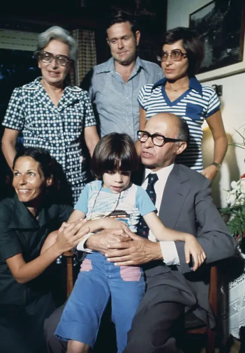 Framed Print : Menachem Begin And Family Framed Print : Menachem Begin And Family