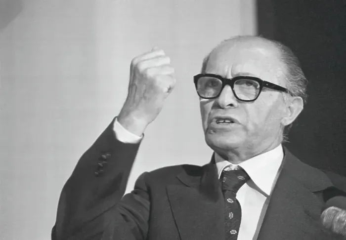 Framed Print : Menachem Begin Gesturing Framed Print : Menachem Begin Gesturing