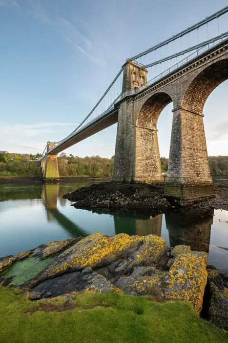 Framed Print : Menai Suspension Bridge, Anglesey, North Wales Framed Print : Menai Suspension Bridge, Anglesey, North Wales