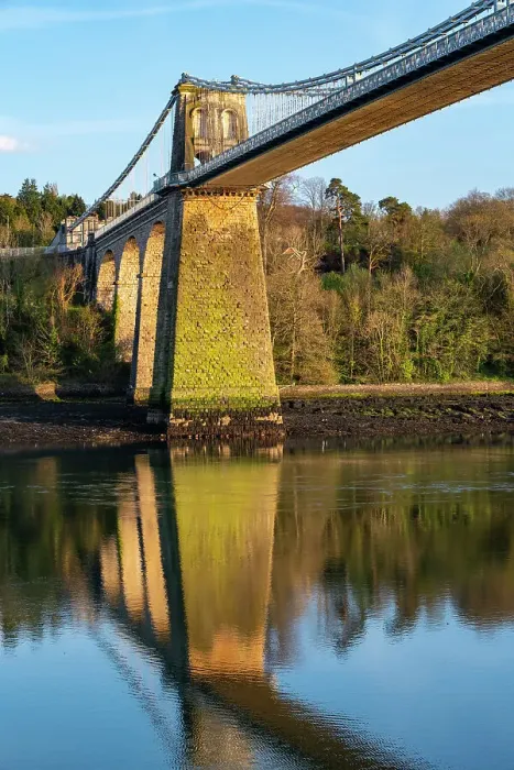 Framed Print : Menai Suspension Bridge, Anglesey, North Wales Framed Print : Menai Suspension Bridge, Anglesey, North Wales