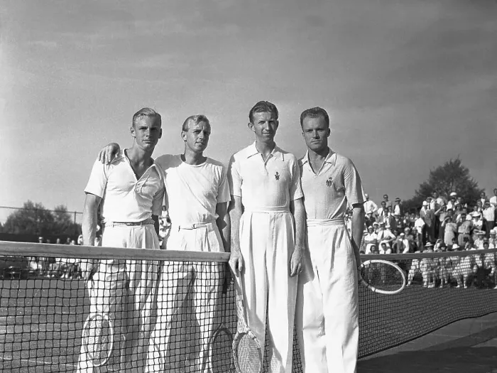 Framed Print : Men's Doubles Finalists at Eastern Lawn Tennis Tournament Framed Print : Men's Doubles Finalists at Eastern Lawn Tennis Tournament