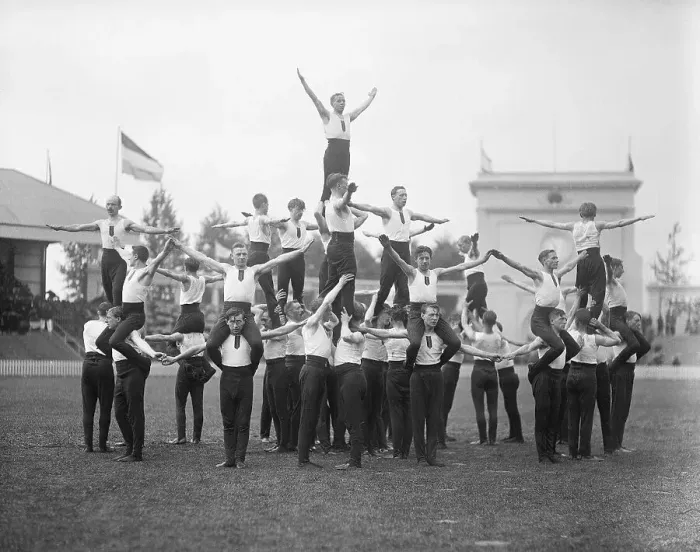 Framed Print : Men's Gymnast Group at Olympics Framed Print : Men's Gymnast Group at Olympics