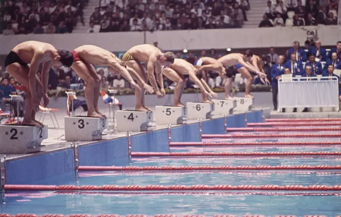 Framed Print : Men's Swimming at the 1964 Olympics Framed Print : Men's Swimming at the 1964 Olympics