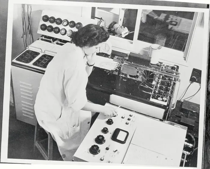 Framed Print : Mental Patient Being Monitored by Technician Framed Print : Mental Patient Being Monitored by Technician