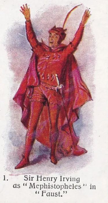 Framed Print : Mephistopheles in Faust, Players Past and Present series, Player's Cigarettes tobacco card, 1916 Framed Print : Mephistopheles in Faust, Players Past and Present series, Player's Cigarettes tobacco card, 1916