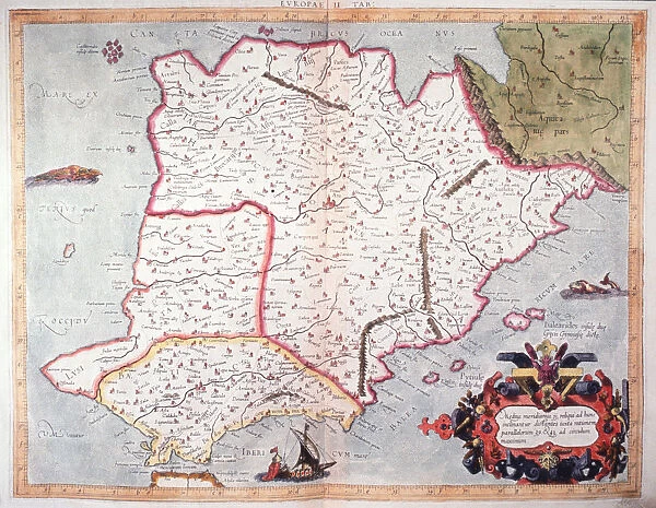 Mercator Atlas Plate II Spain and Portugal