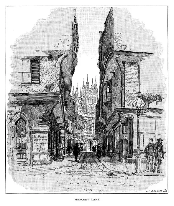Framed Print : Mercery Lane in Canterbury Framed Print : Mercery Lane in Canterbury
