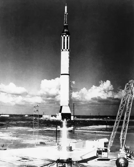 Framed Print : Mercury Redstone III Rocket Launching Framed Print : Mercury Redstone III Rocket Launching
