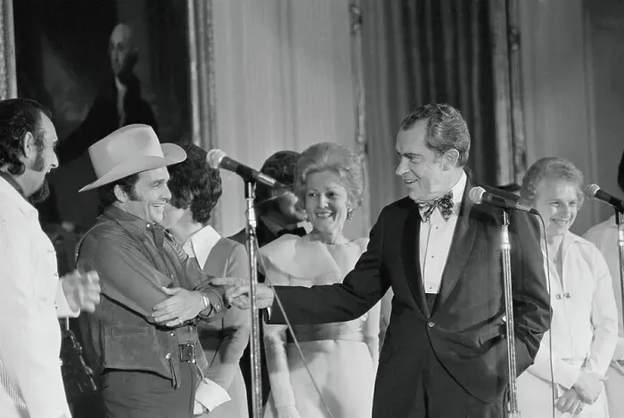 Framed Print : Merle Haggard Performs for Nixons Framed Print : Merle Haggard Performs for Nixons