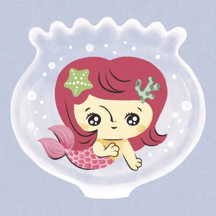 Framed Print : Mermaid in a Glass Vase Framed Print : Mermaid in a Glass Vase