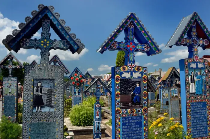 Framed Print : Merry Cemetery, Sapanta, Maramures, Romania Framed Print : Merry Cemetery, Sapanta, Maramures, Romania