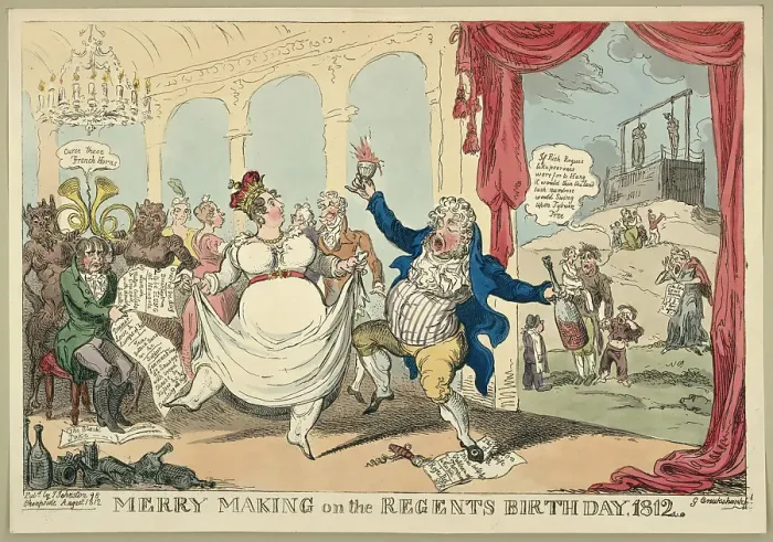 Framed Print : Merry making on the regents birth day, 1812, 1812. From a private collection Framed Print : Merry making on the regents birth day, 1812, 1812. From a private collection