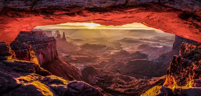 Framed Print : Mesa Arch Sunrise Panorama, Canyonlands National Park, UT Framed Print : Mesa Arch Sunrise Panorama, Canyonlands National Park, UT