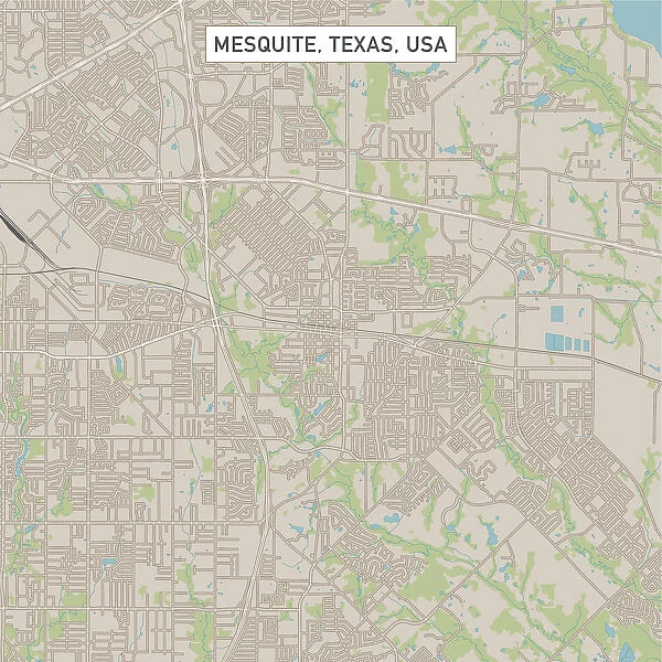 Mesquite Texas US City Street Map
