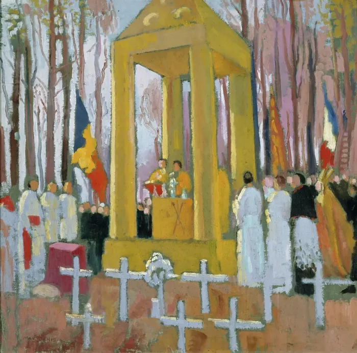 Framed Print : Messe Devant La Tombe Dernest Psichari Framed Print : Messe Devant La Tombe Dernest Psichari