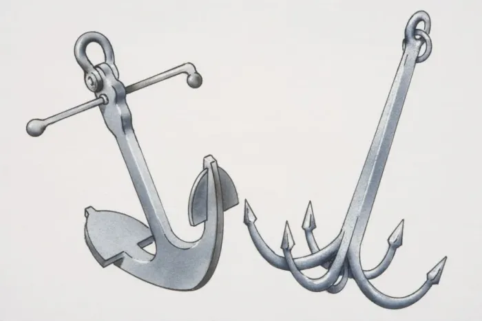 Framed Print : Two metal anchors Framed Print : Two metal anchors