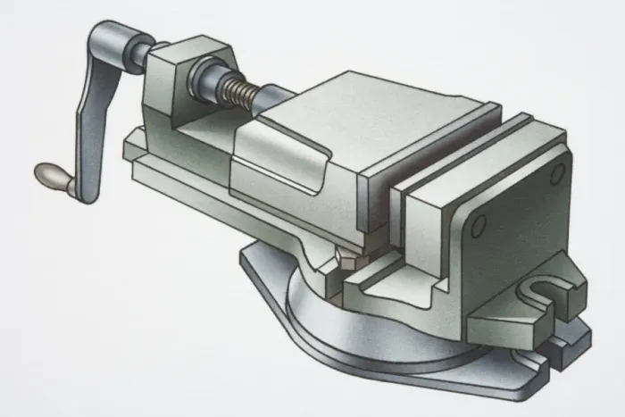 Framed Print : Metal clamp or vice Framed Print : Metal clamp or vice