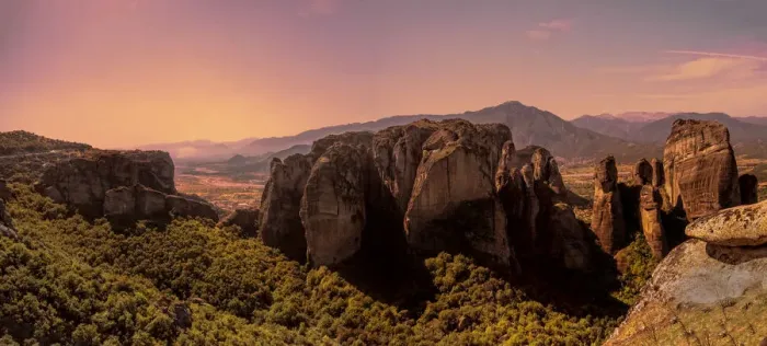Framed Print : Meteora Panorama Framed Print : Meteora Panorama