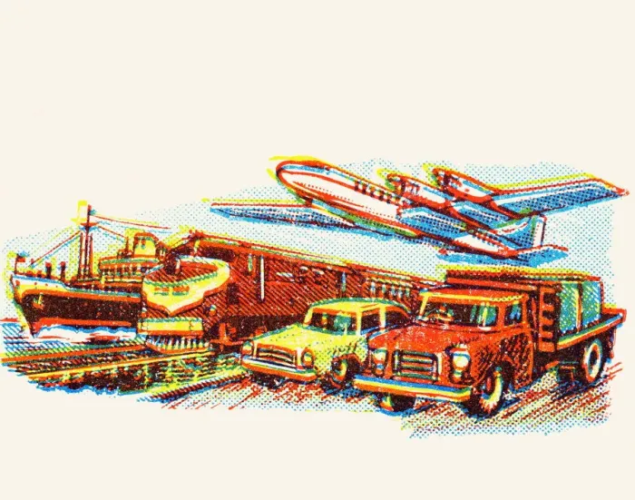 Framed Print : Methods of Transportation Framed Print : Methods of Transportation