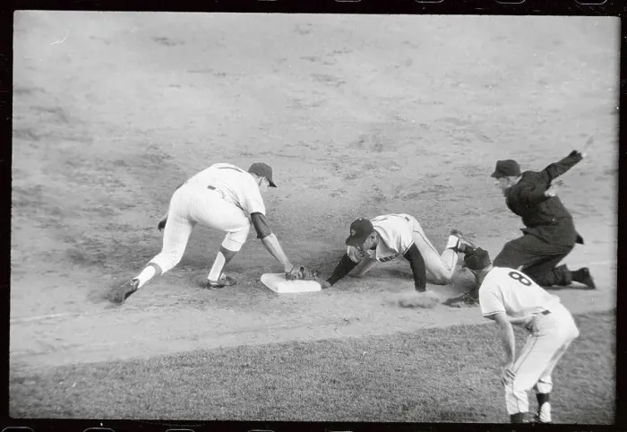 Framed Print : Mets and Giant Teammates in Action Plays Framed Print : Mets and Giant Teammates in Action Plays