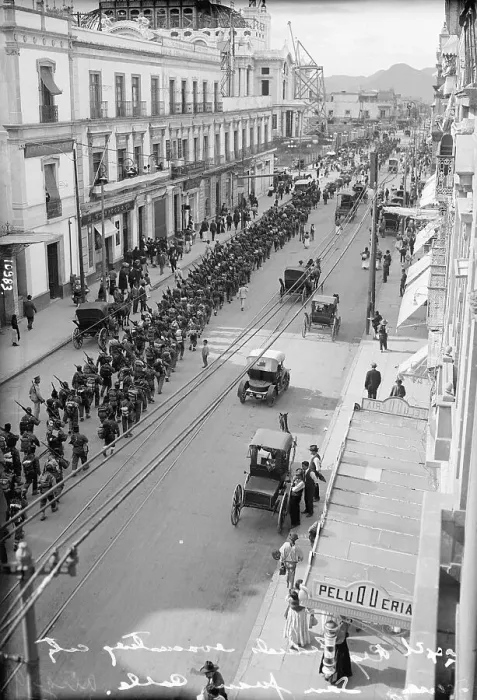 Framed Print : Mexican Federals Fleeing City Framed Print : Mexican Federals Fleeing City