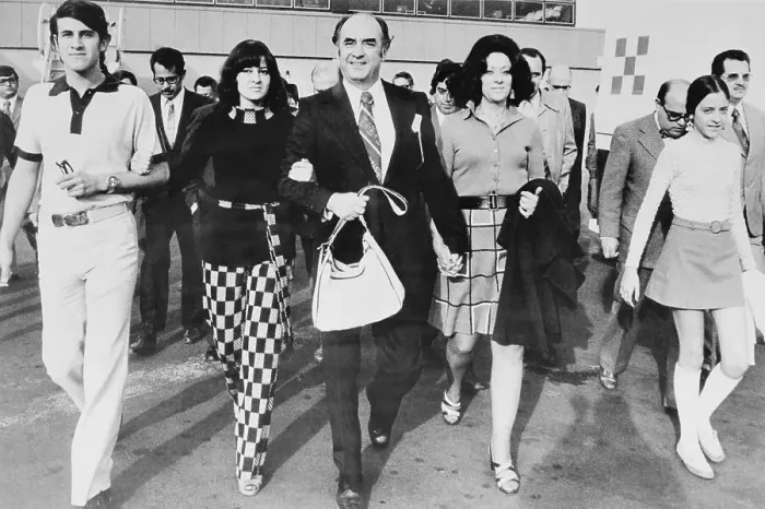 Framed Print : Mexican Leader Jose Lopez Portillo Strolling with His Family Framed Print : Mexican Leader Jose Lopez Portillo Strolling with His Family