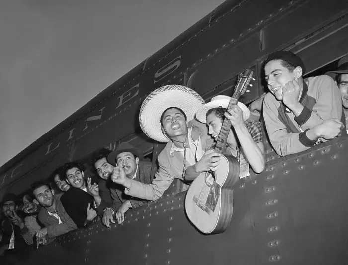 Framed Print : Mexican Migrant Workers On Train Framed Print : Mexican Migrant Workers On Train