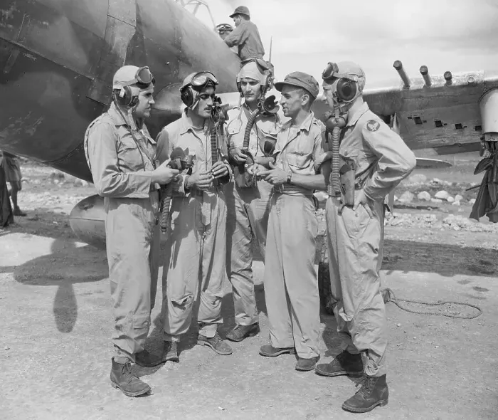 Framed Print : Mexican Pilots Chatting Framed Print : Mexican Pilots Chatting