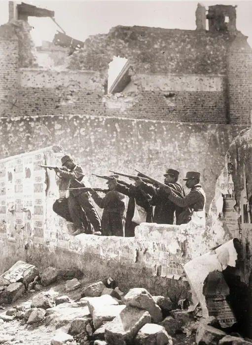 Framed Print : Mexican Soldiers Fire from Prison Framed Print : Mexican Soldiers Fire from Prison
