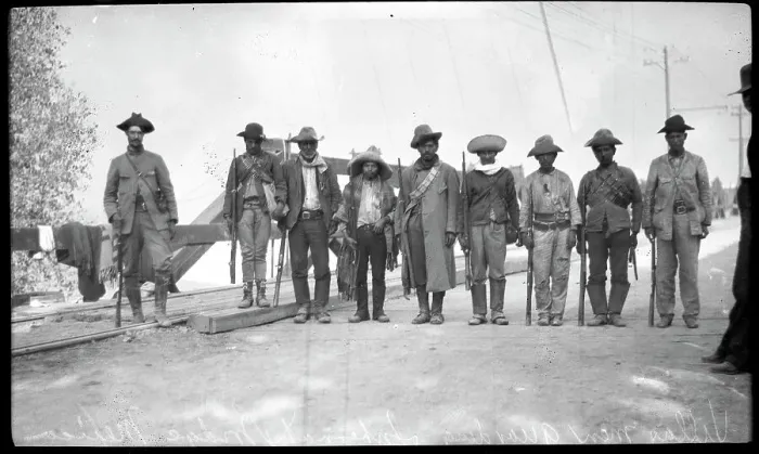 Framed Print : Mexican Soldiers Guard Bridge