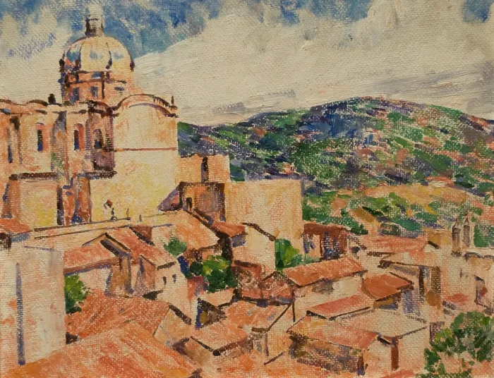 Framed Print : Mexico by American artist Dines Carlsen, date unknown Framed Print : Mexico by American artist Dines Carlsen, date unknown