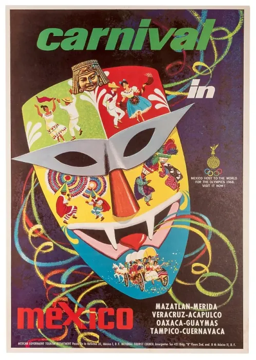 Framed Print : Mexico Carnival Poster Framed Print : Mexico Carnival Poster