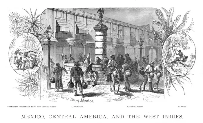 Framed Print : Mexico Central america scene illustration 1886