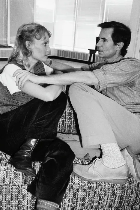 Framed Print : Mia Farrow And Anthony Perkins Rehearse Framed Print : Mia Farrow And Anthony Perkins Rehearse