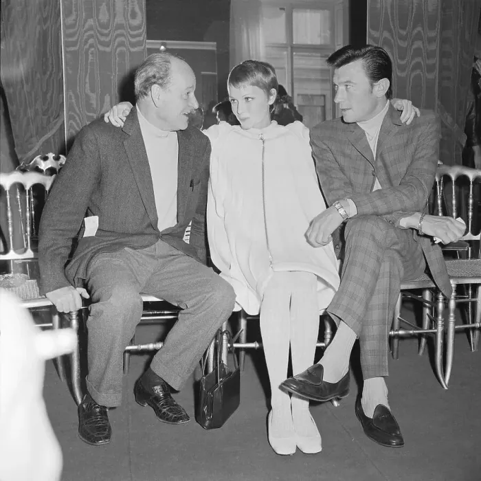 Framed Print : Mia Farrow with One Arm on Shoulder of Anthony Mann Framed Print : Mia Farrow with One Arm on Shoulder of Anthony Mann